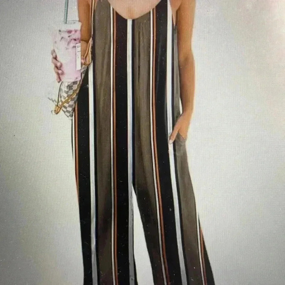 Sleeveless Jumpsuit (Color: Mixed) - Picture 1 of 3